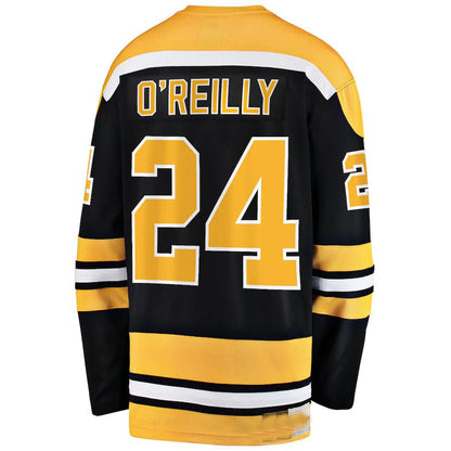 B.Bruins #24 Terry O'Reilly Fanatics Branded Premier Breakaway Retired Player Jersey  Black Stitched American Hockey Jerseys - Main View