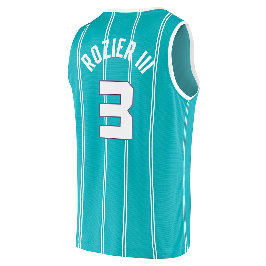 C.Hornets #3 Terry Rozier III Fanatics Branded 2020-21 Fast Break Replica Player Jersey Icon Edition Teal Stitched American Basketball Jersey - Main View
