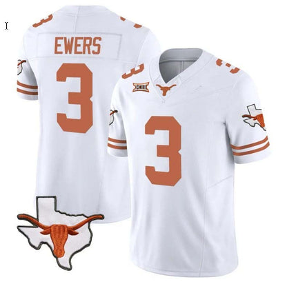 T.Longhorns #3 Quinn Ewers Vapor Limited Football White Stitched American College Jerseys - Main View