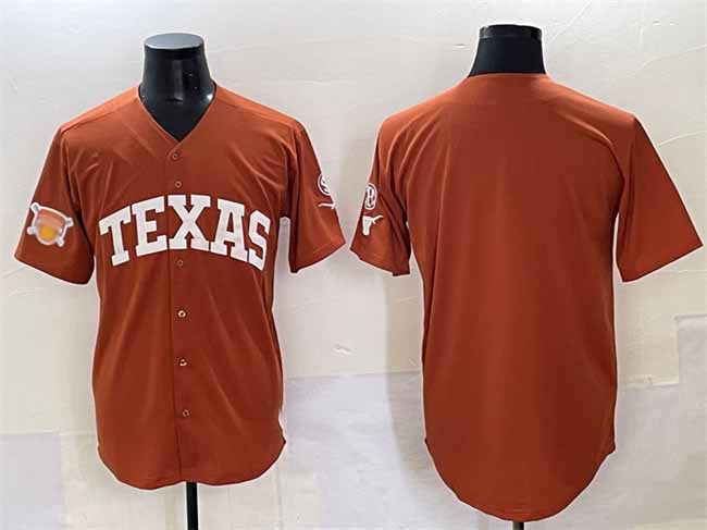 T.Longhorns Blank Orange 2025 Softball National Champions Stitched American College Jerseys - Main View