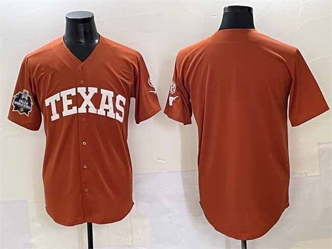 T.Longhorns Blank Orange 2025 World Series Stitched American College Jerseys - Main View
