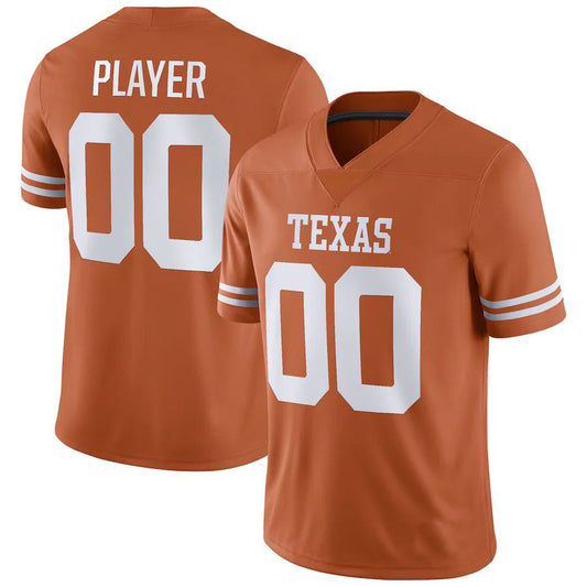 Custom T.Longhorns Pick-A-Player NIL Replica Football Jersey Texas Orange Stitched American College Jerseys - Main View