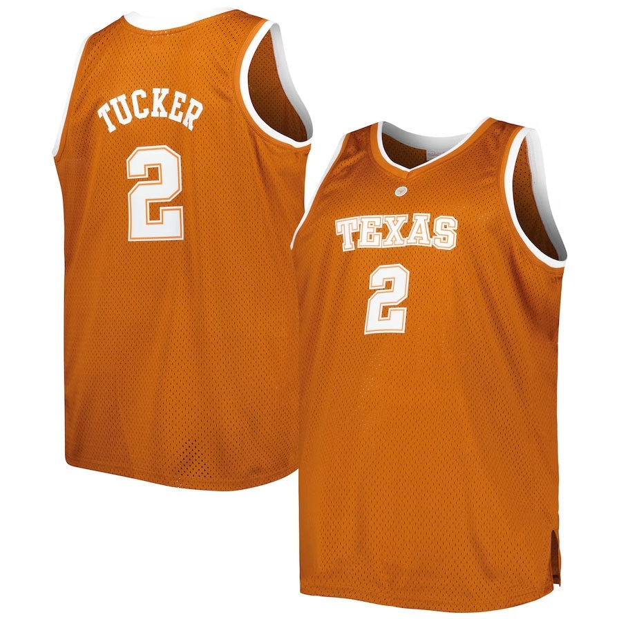 T.Longhorns #2 PJ Tucker Mitchell & Ness 2005-06 Big & Tall Swingman Jersey - Texas Orange American College Jerseys - Main View