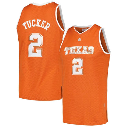 T.Longhorns #2 PJ Tucker Mitchell & Ness 2005-06 College Vault Player Swingman Jersey - Texas Orange American College Jerseys - Main View