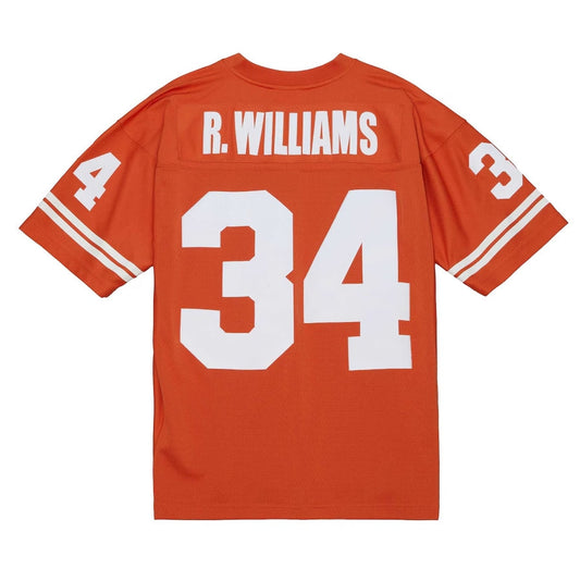 T.Longhorns #34 Ricky Williams Mitchell & Ness Throwback Jersey - Texas Orange American College Jerseys - Main View