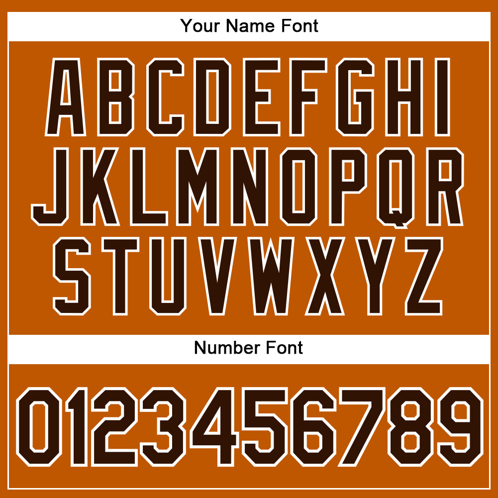 Custom Texas Orange Brown-White Authentic Baseball Jersey view 5