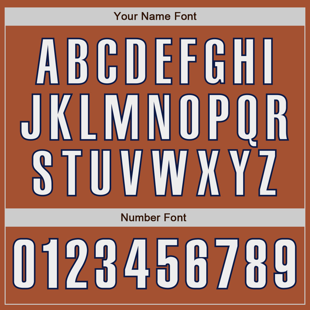 Custom Texas Orange White-Navy Authentic Baseball Jersey view 5