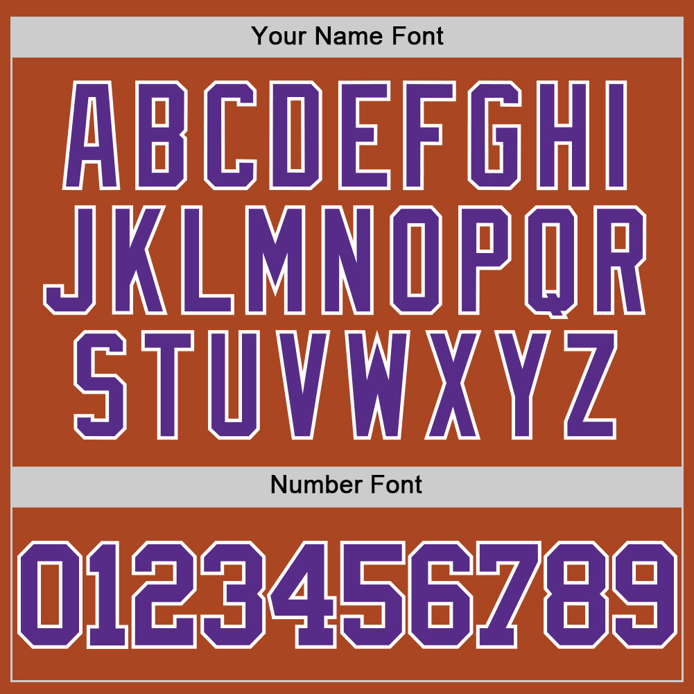 Custom Texas Orange Purple-White Authentic Basketball Jersey view 4