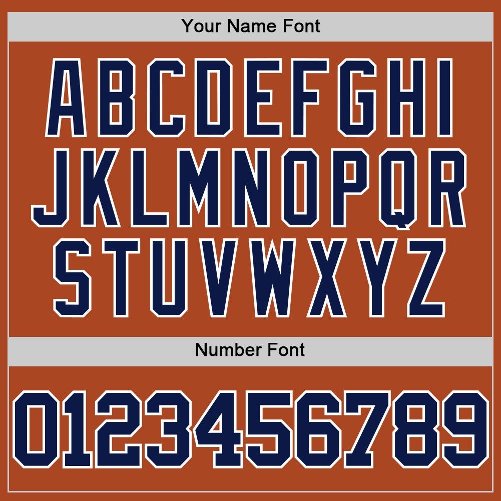 Custom Texas Orange Navy-White Authentic Basketball Jersey view 4