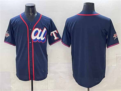 Texas Rangers American League Blank Navy 2025 All-Star Edition Limited Stitched Baseball Jersey - Main View