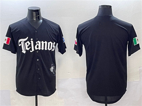 Texas Rangers Blank Black Mexico 2025 Vapor Premier Limited Stitched Baseball Jersey - Main View
