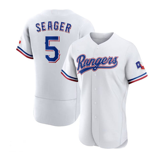 Texas Rangers #5 Corey Seager White Home Authentic Player Jersey Baseball Jerseys - Main View