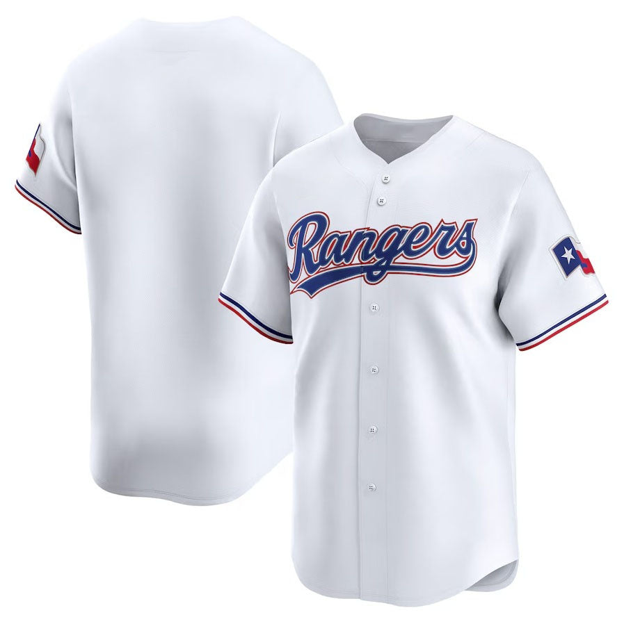Texas Rangers Home Limited Jersey - White Baseball Jersey - Main View
