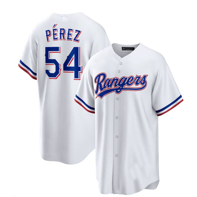 Texas Rangers #54 Martin Perez White Home Replica Player Jersey Baseball Jerseys