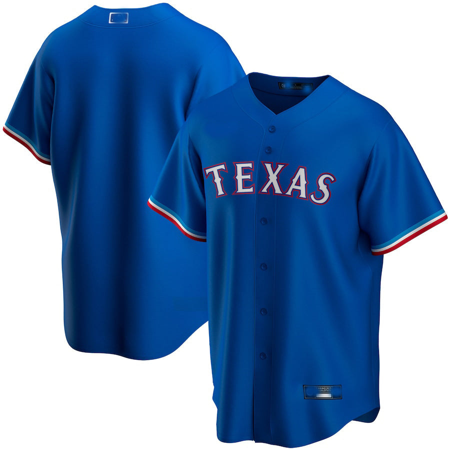 Texas Rangers Royal Alternate Replica Team Jersey Baseball Jerseys - Main View