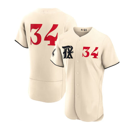 Texas Rangers #34 Nolan Ryan Cream 2023 City Connect Authentic Player Jersey Baseball Jerseys - Main View