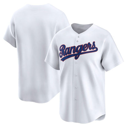Texas Rangers Throwback Cooperstown Collection Limited Jersey - White Baseball Jersey - Main View