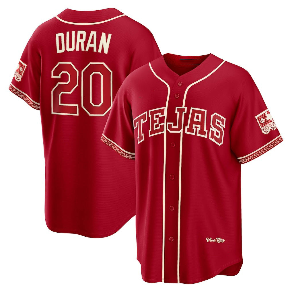 Texas Rangers #20 Ezequiel Duran Red 2026 City Connect Stadium Stitched Baseball Jersey - Main View