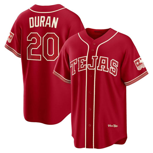 Texas Rangers #20 Ezequiel Duran Red 2026 City Connect Stadium Stitched Baseball Jersey - Main View