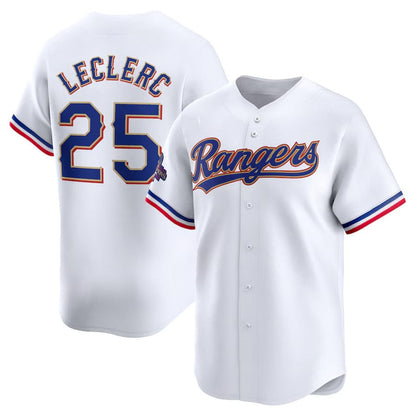 Texas Rangers #25 Jose Leclerc 2024 Gold Collection Limited Player Jersey – White Baseball Jerseys - Main View