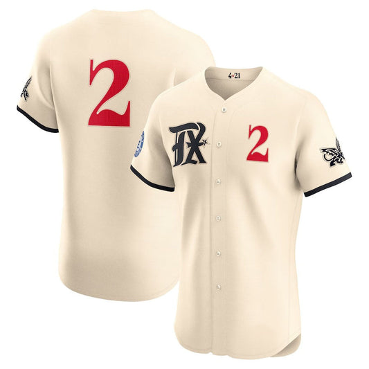 Texas Rangers #2 Marcus Semien City Connect Elite Jersey - Cream Stitched Baseball Jersey - Main View