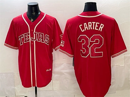 Texas Rangers #32 Evan Carter Red 2026 City Connect Stadium Stitched Baseball Jersey - Main View