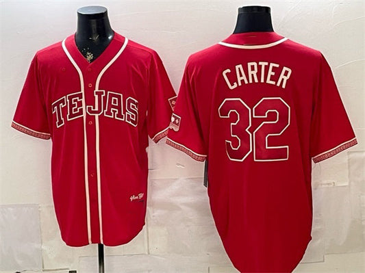 Texas Rangers #32 Evan Carter Red 2026 City Connect Stadium Stitched Baseball Jersey - Main View