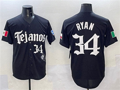 Texas Rangers #34 Nolan Ryan Black Mexico 2025 Vapor Premier Limited Stitched Baseball Jersey - Main View