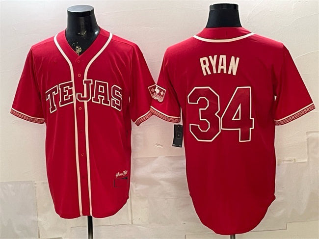 Texas Rangers #34 Nolan Ryan Red 2026 City Connect Stadium Stitched Baseball Jersey - Main View