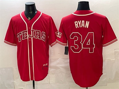 Texas Rangers #34 Nolan Ryan Red 2026 City Connect Stadium Stitched Baseball Jersey - Main View