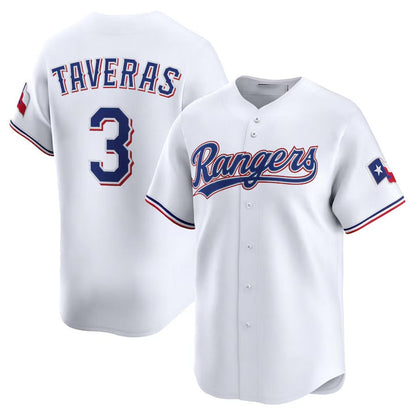 Texas Rangers #3 Leody Taveras Home Limited Player Jersey - White Stitched Baseball Jersey - Main View