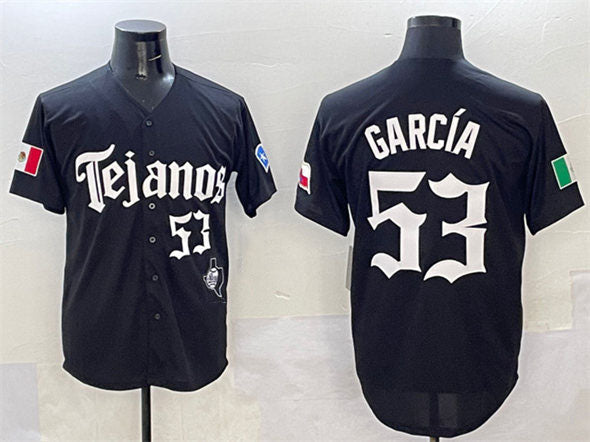 Texas Rangers #53 Adolis García Black Mexico 2025 Vapor Premier Limited Stitched Baseball Jersey - Main View