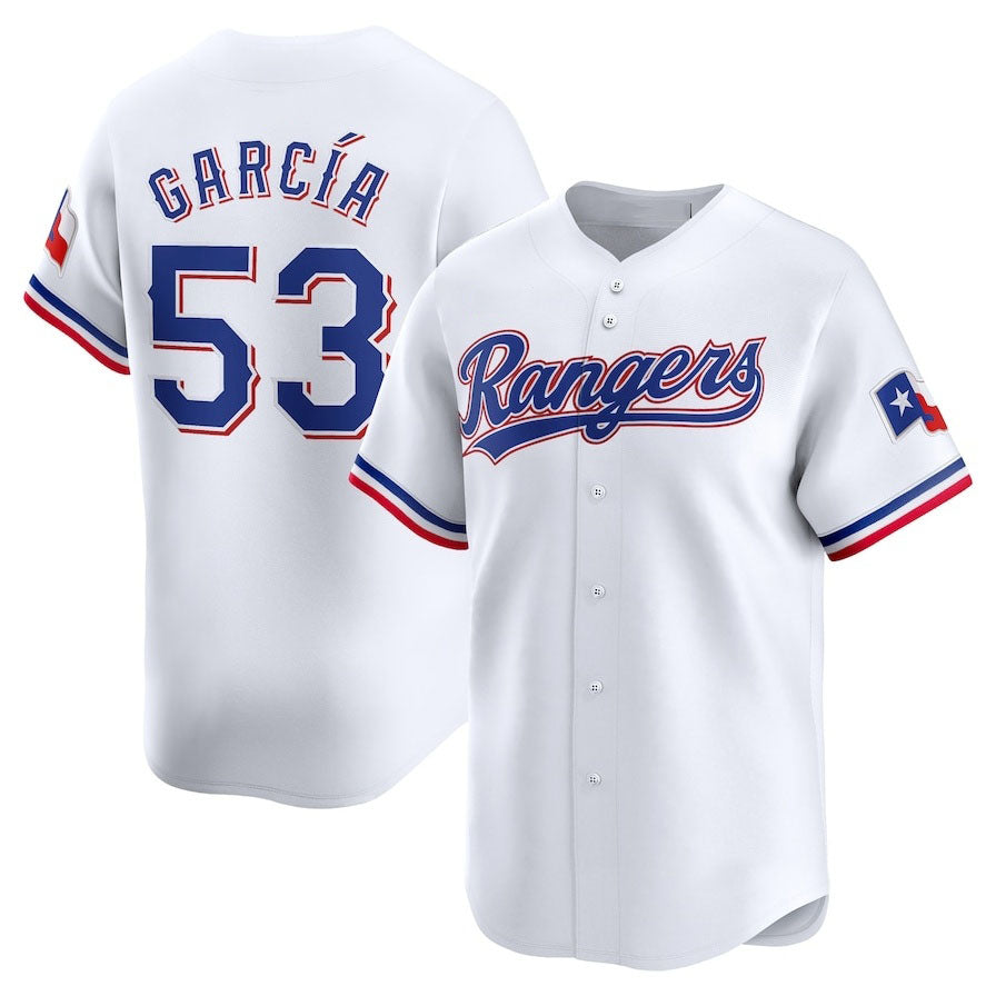 Texas Rangers #53 Adolis García Home Limited Player Jersey - White Baseball Jersey - Main View