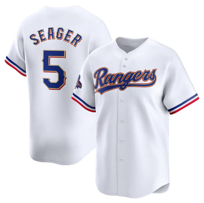 Texas Rangers #5 Corey Seager 2024 Gold Collection Limited Player Jersey – White Baseball Jerseys - Main View