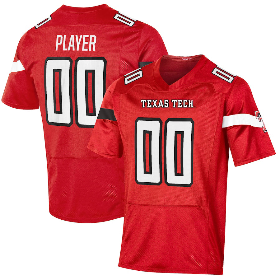 Custom T.Tech Red Raiders Under Armour Pick-A-Player NIL Replica Football Jersey Red Stitched American College Jerseys - Main View