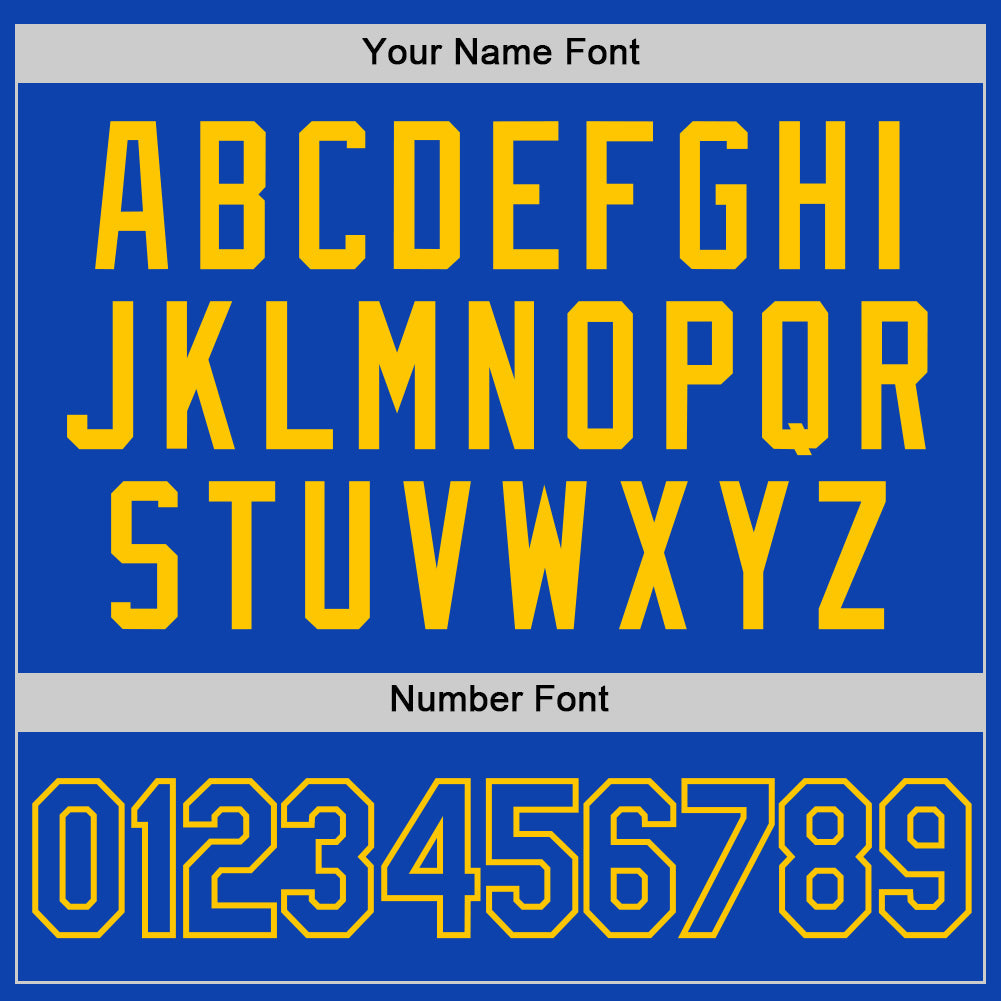 Custom Thunder Blue Yellow Authentic Baseball Jersey view 5