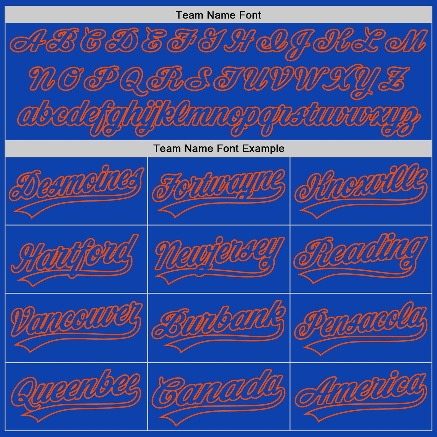 Custom Thunder Blue Orange Authentic Baseball Jersey view 4