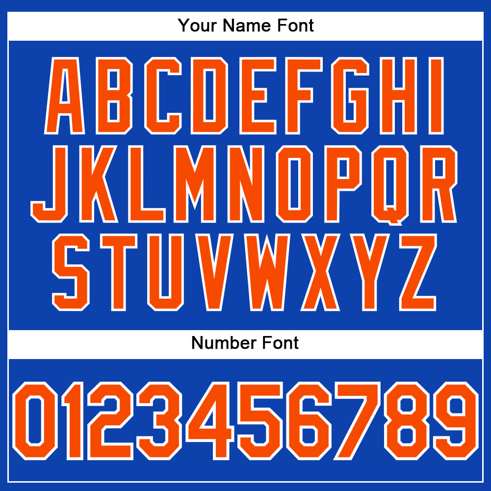Custom Thunder Blue Orange-White Performance T-Shirt view 4