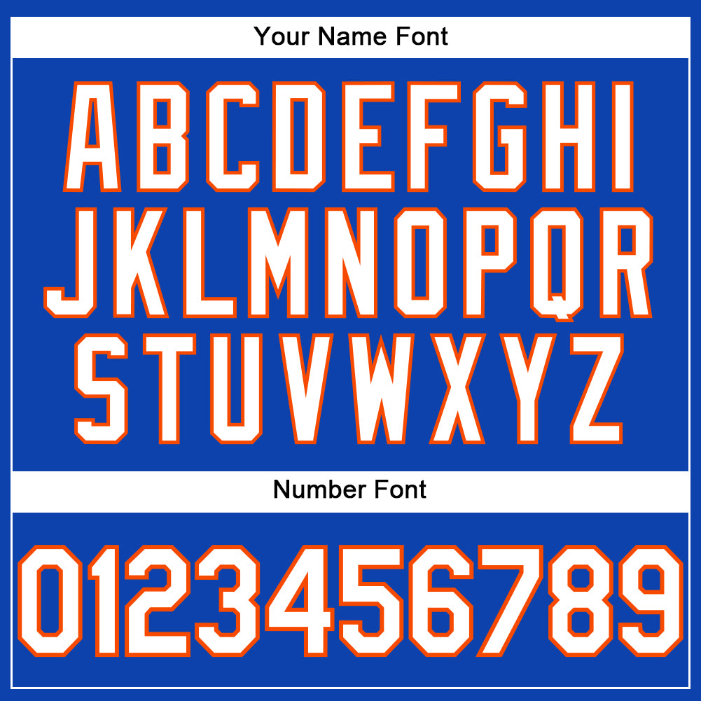 Custom Thunder Blue White-Orange Performance T-Shirt view 4