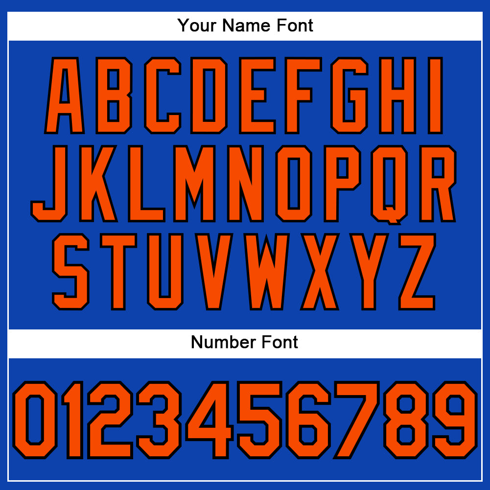 Custom Thunder Blue Orange-Black Performance T-Shirt view 4