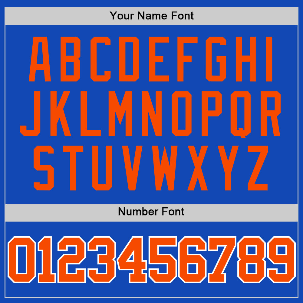 Custom Thunder Blue Orange-White Authentic Basketball Jersey view 4