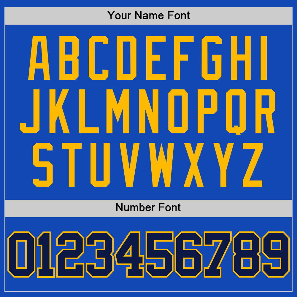Custom Thunder Blue Navy-Gold Authentic Basketball Jersey view 4