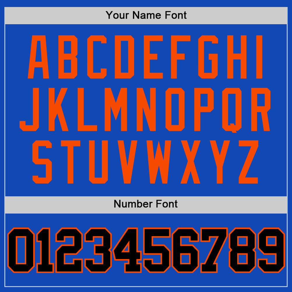 Custom Thunder Blue Black-Orange Authentic Basketball Jersey view 4