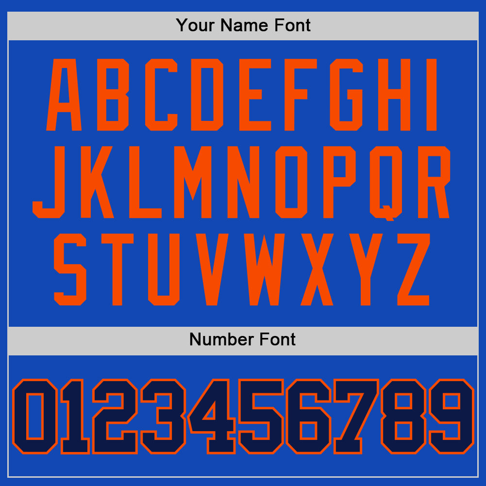 Custom Thunder Blue Navy-Orange Authentic Basketball Jersey view 4