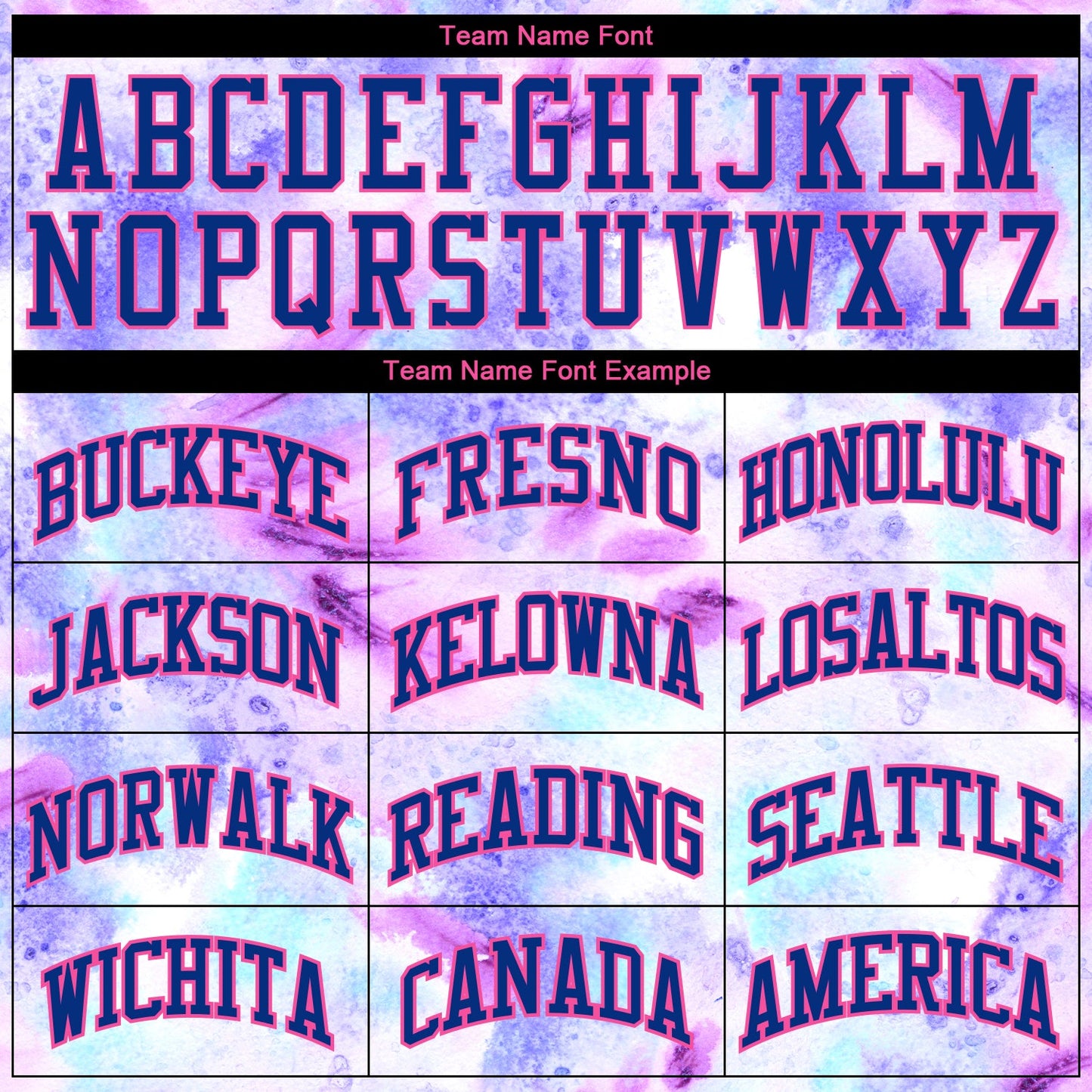 Custom Tie Dye Royal-Pink 3D Authentic Baseball Jersey view 4