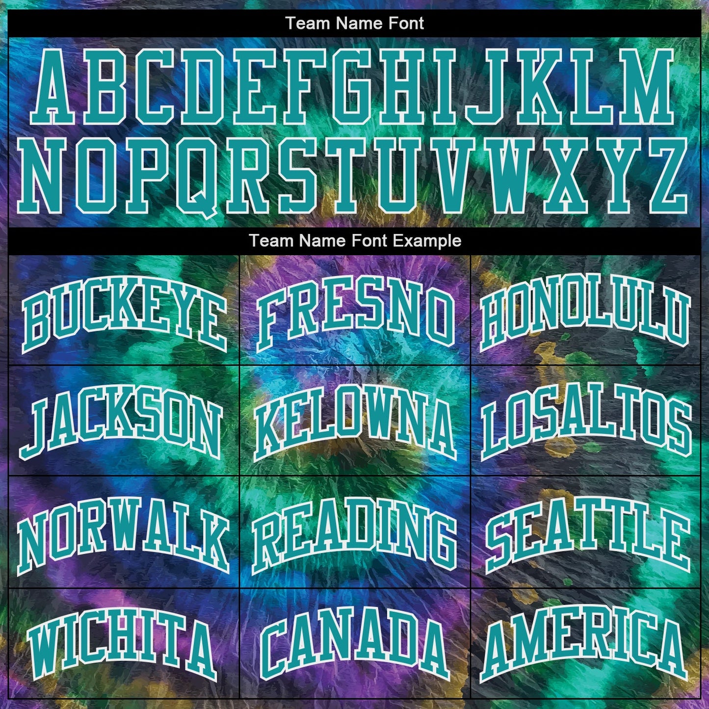 Custom Tie Dye Teal-White 3D Authentic Baseball Jersey view 4