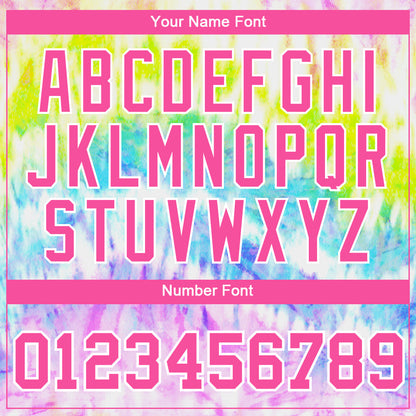 Custom Tie Dye Pink-White 3D Rainbow Performance T-Shirt view 4