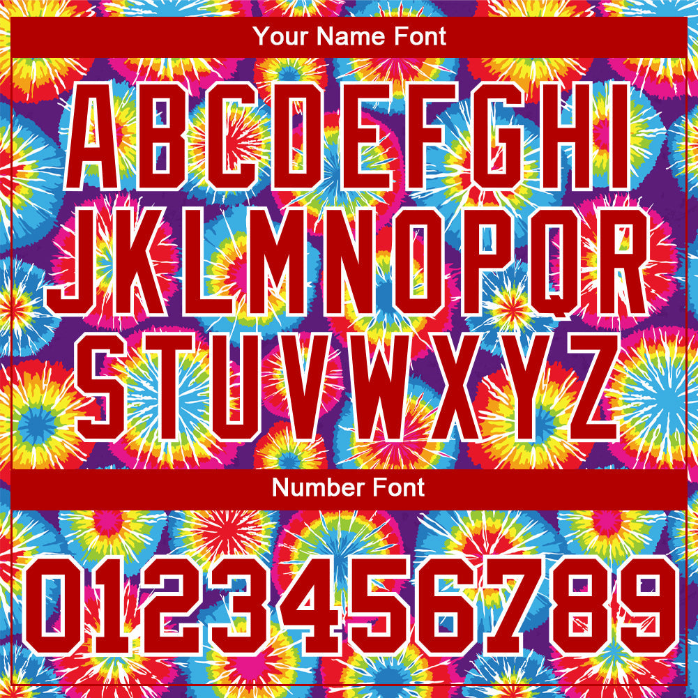 Custom Tie Dye Red-White 3D Performance T-Shirt view 4
