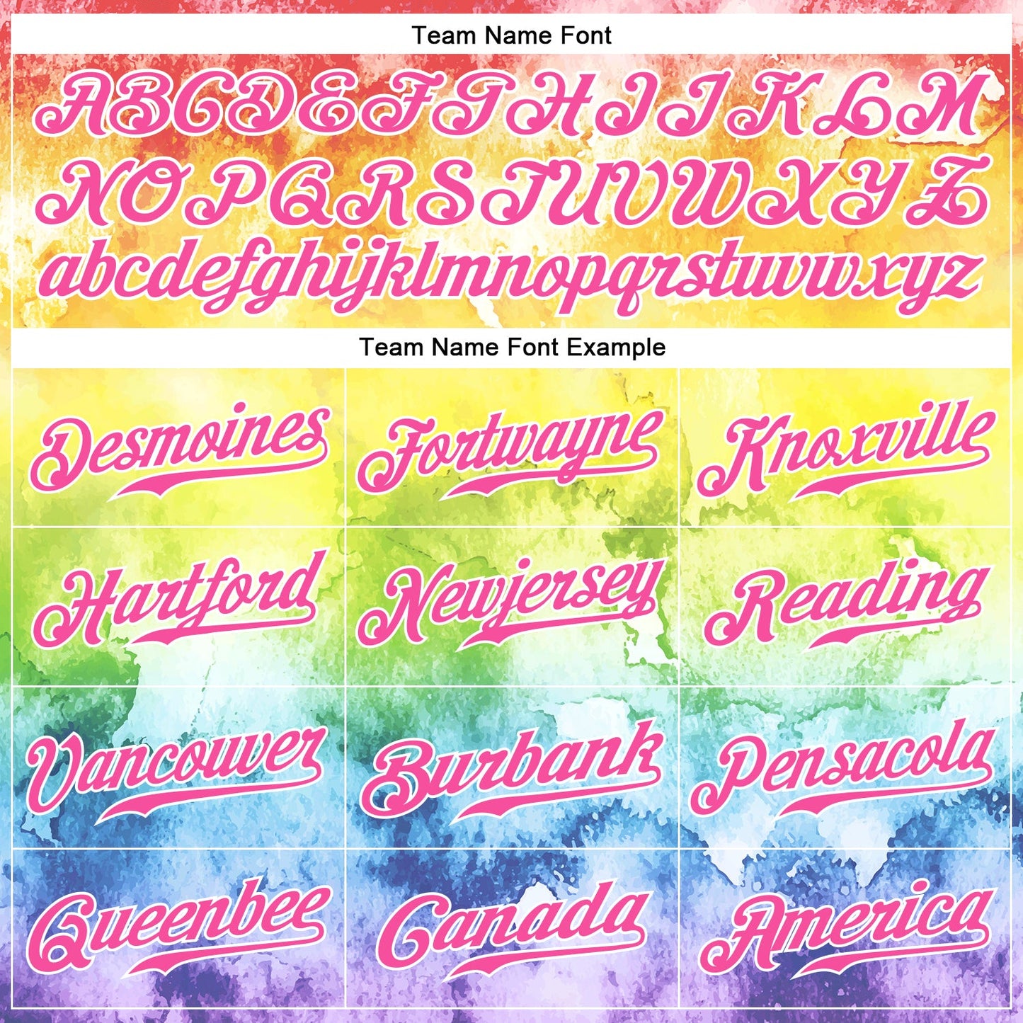 Custom Tie Dye Light Blue-Pink 3D Rainbow Authentic Baseball Jersey view 4