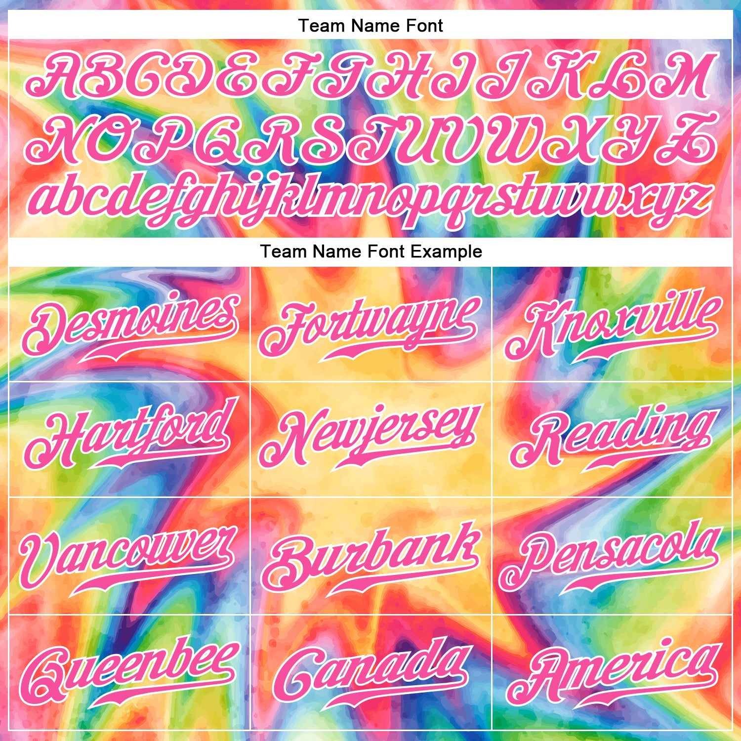 Custom Tie Dye White-Pink 3D Watercolor Rainbow Authentic Baseball Jersey view 4